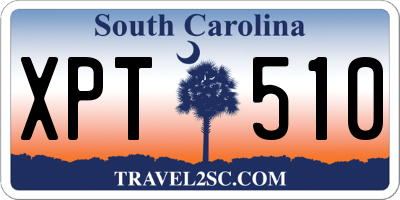 SC license plate XPT510