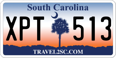 SC license plate XPT513