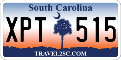 SC license plate XPT515