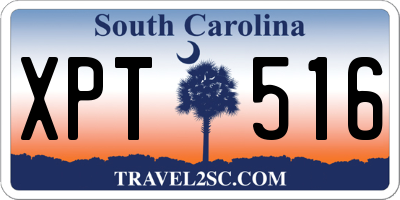 SC license plate XPT516