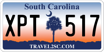 SC license plate XPT517