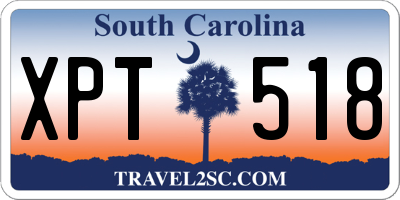 SC license plate XPT518