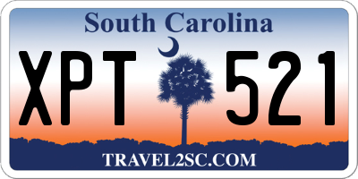 SC license plate XPT521