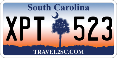 SC license plate XPT523