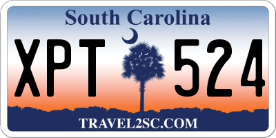 SC license plate XPT524