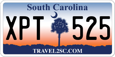 SC license plate XPT525