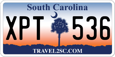 SC license plate XPT536