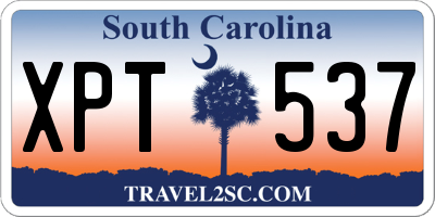 SC license plate XPT537