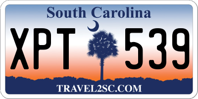 SC license plate XPT539
