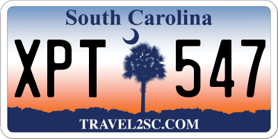 SC license plate XPT547