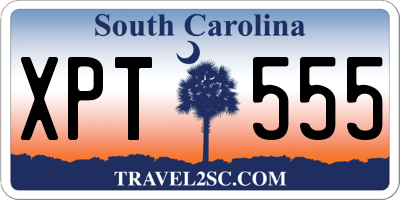 SC license plate XPT555