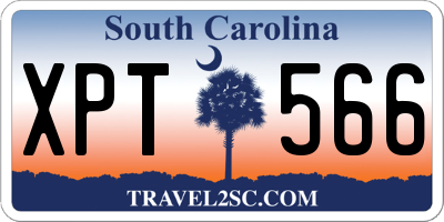SC license plate XPT566