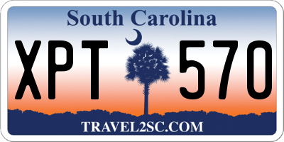 SC license plate XPT570