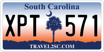 SC license plate XPT571