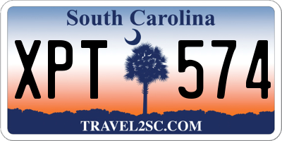 SC license plate XPT574