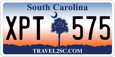 SC license plate XPT575