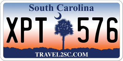 SC license plate XPT576