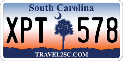 SC license plate XPT578