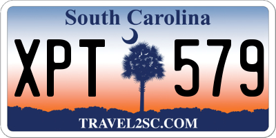 SC license plate XPT579