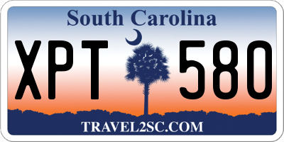 SC license plate XPT580