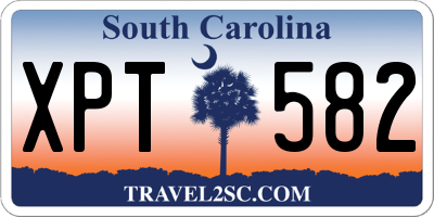 SC license plate XPT582