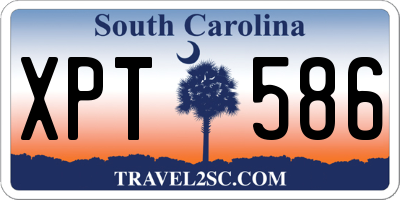 SC license plate XPT586