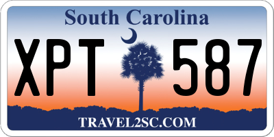 SC license plate XPT587