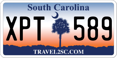 SC license plate XPT589