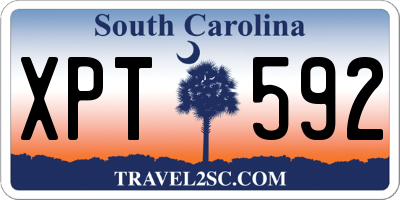 SC license plate XPT592