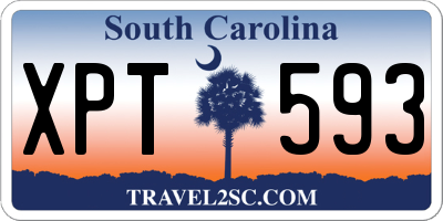 SC license plate XPT593
