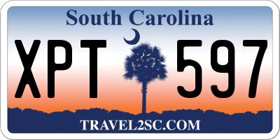 SC license plate XPT597