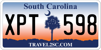 SC license plate XPT598