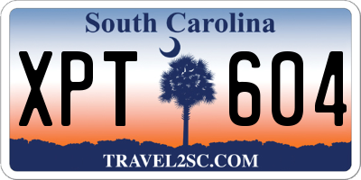 SC license plate XPT604