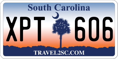 SC license plate XPT606