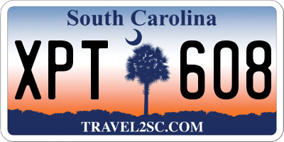 SC license plate XPT608