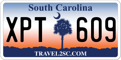 SC license plate XPT609