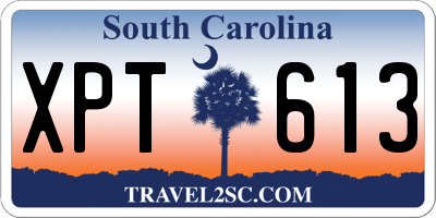 SC license plate XPT613
