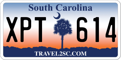 SC license plate XPT614