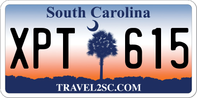SC license plate XPT615
