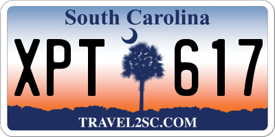 SC license plate XPT617