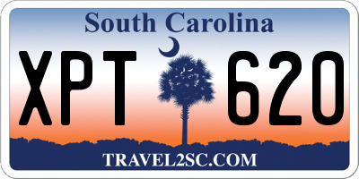 SC license plate XPT620