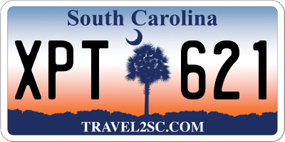 SC license plate XPT621