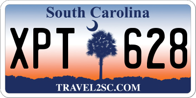 SC license plate XPT628
