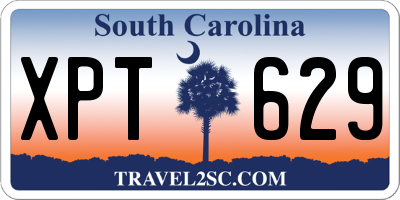 SC license plate XPT629