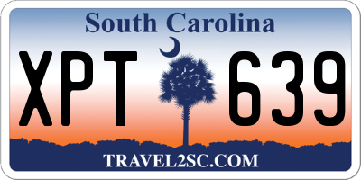 SC license plate XPT639