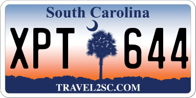 SC license plate XPT644