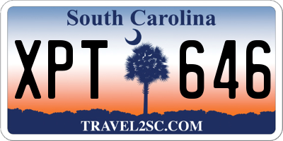 SC license plate XPT646