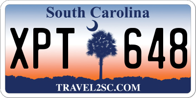 SC license plate XPT648