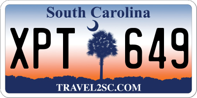 SC license plate XPT649