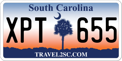 SC license plate XPT655